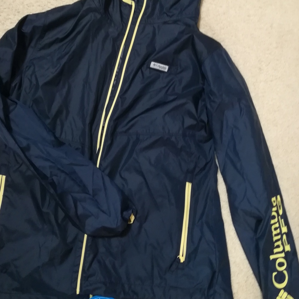 Navy blue and Yellow Colombia Fishing Jacket